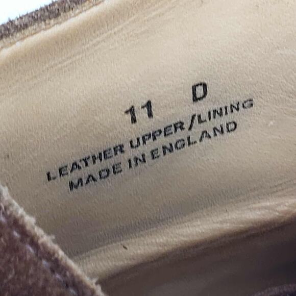 Peal & Co x Brooks Brothers Suede Chukka Boots Wingtip Mens Size 11 D Brown - Picture 9 of 11